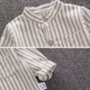 7915f9276ba286038b29ae2eabfee398 Boy Striped Mandarin Collar Shirt