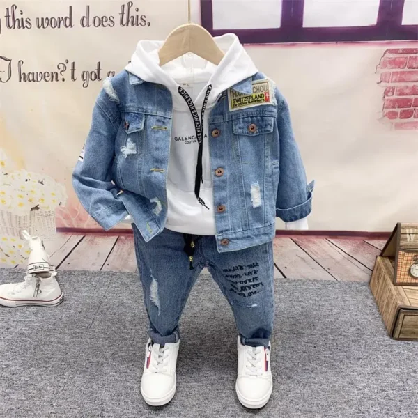 Denim Jacket 3-Piece Set